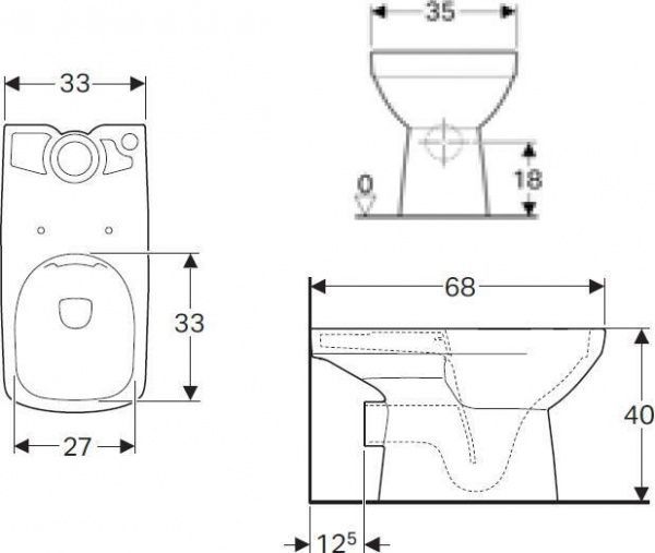 Чаша унитаза Kolo NOVA PRO Rimfree M33223000