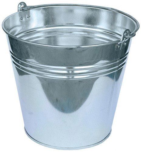 Ведро без крышки Арма оцинкованная сталь 12 л серый 