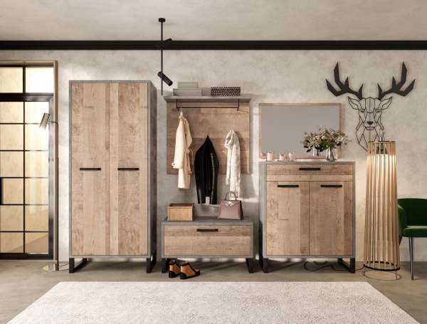 Шафа SOKME 2Д Барі вудкон/дуб гранж 