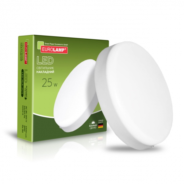 Світильник світлодіодний Eurolamp 25 Вт IP20 білий LED-NLR-25/5 
