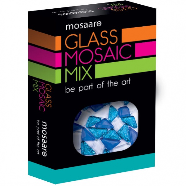 Набор для творчества Mosaaro Мозаичный микс: голубой, белый, голубой с глиттером MA5001