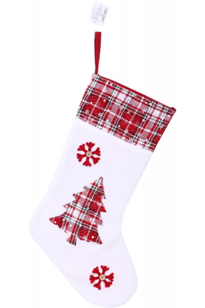 Декорация новогодняя Сапожек рождественский в клеточку AJD422152AB 53 см