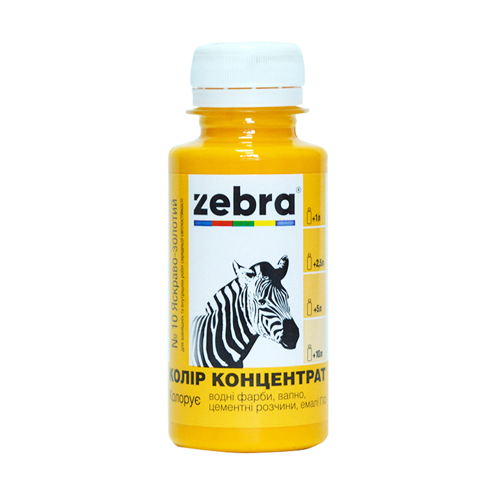 Колорант ZEBRA концентрат золотисто-желтый 100 мл