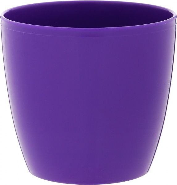 Кашпо пластиковое Алеана Матильда круглый 0,3л темно-сиреневый (113091) 