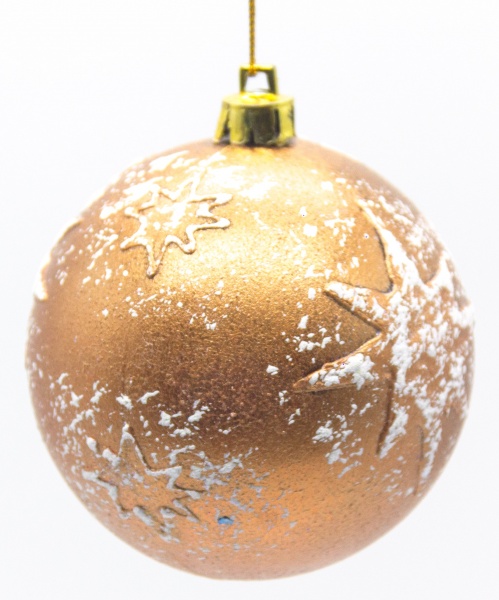 Куля новорічна Зірка d100 3284 100 мм золото 3284