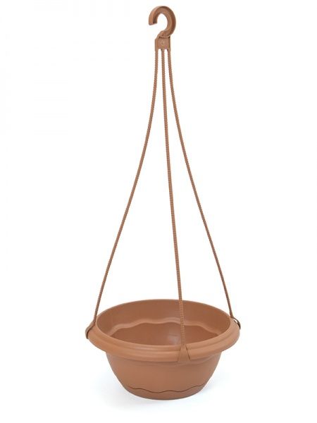 Підвіс пластиковий Plastiken для квіткового вазону Terra (з піддоном) айворі 