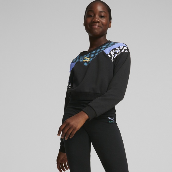 Світшот Puma CLASSICS 90 S PREP CREW TR G 67031701 р. 140 чорний