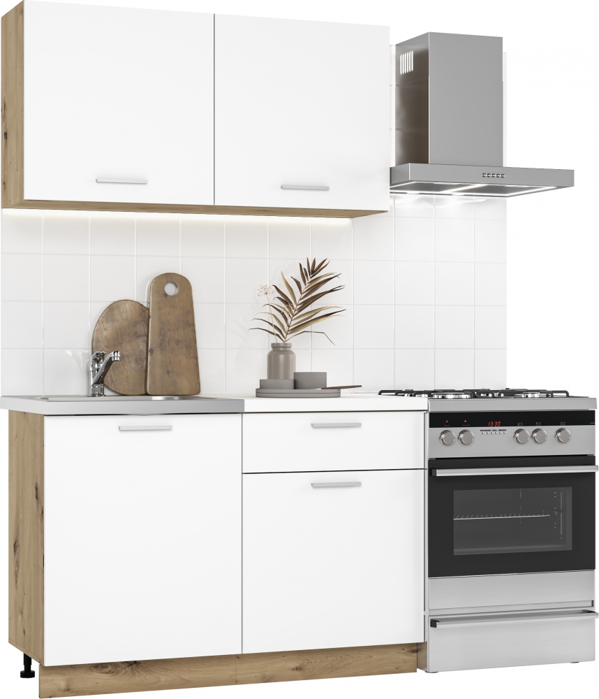 Кухня Грейд Влада ДСП 1,2мбелый/дуб артизан