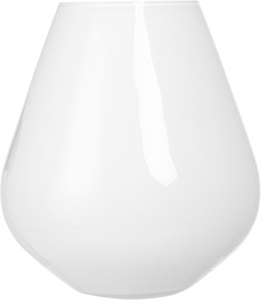Ваза скляна Wrzesniak Glassworks Maestro Tear 22 см біла 17-9493A