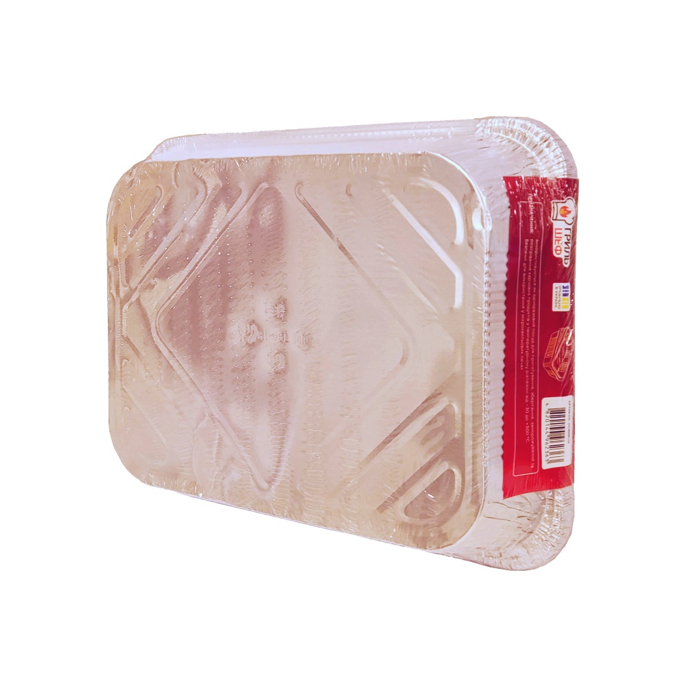 Комплект контейнеров Гриль Шеф из пищевой алюминиевой фольги 3100 мл 4 шт. GCR98L/4