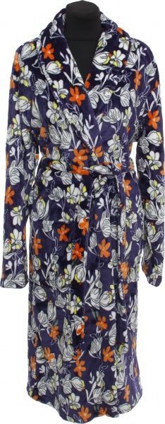 Халат домашний La Nuit Цветы р. XL синий с принтом 