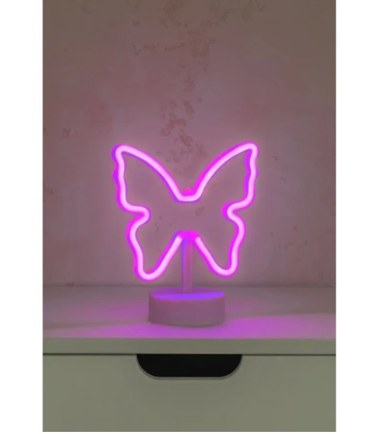Настольная лампа Luna Neo Бабочка 1x1,7 Вт без цоколя розовый