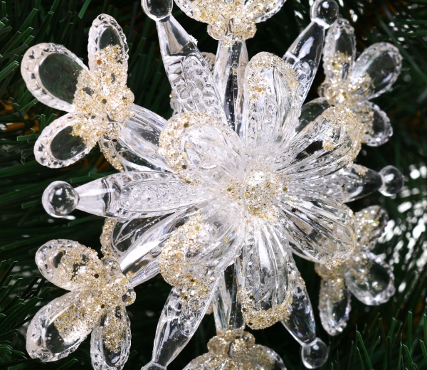 Підвіска декорована P.&C. Creative Сніжинка кришталева 13 см в асортименті F21540223/224