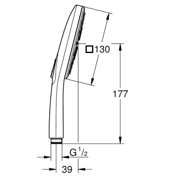 Ручний душ Grohe Vitalio SmAct Cube 130 9,5 л 