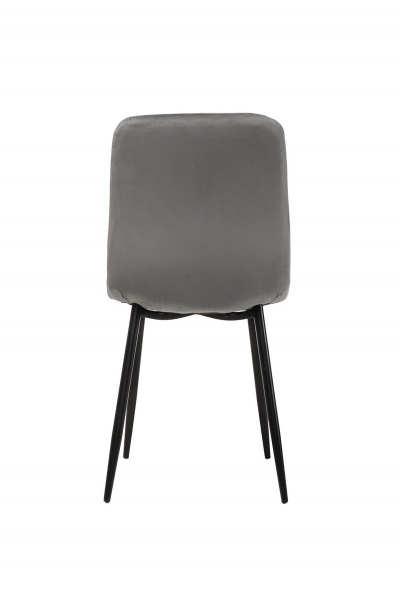 Стілець обідній Лаціо велюр сірий/чорний