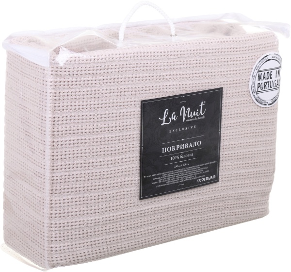 Покрывало Aventosa 260x230 см La Nuit бежевый 