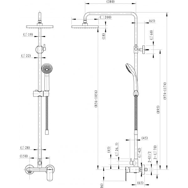 Душова система Bravat Opal F9125183CP-A