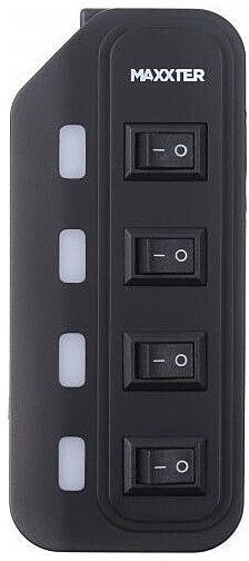 USB-хаб Maxxter HU2A-4P-AC-02