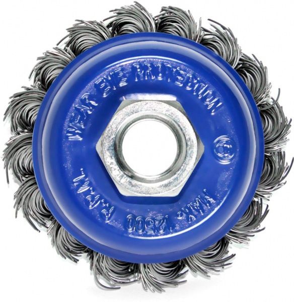 Щітка чашкова 65мм x M14, плетений дріт d0,5 об/хв 12500 стальний дріт S&R 136250065