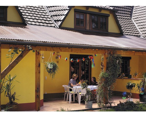 Гофрований монолітний полікарбонат TOMO Plex 1,1x1045x2000 мм хвиля текстурований бронзовий