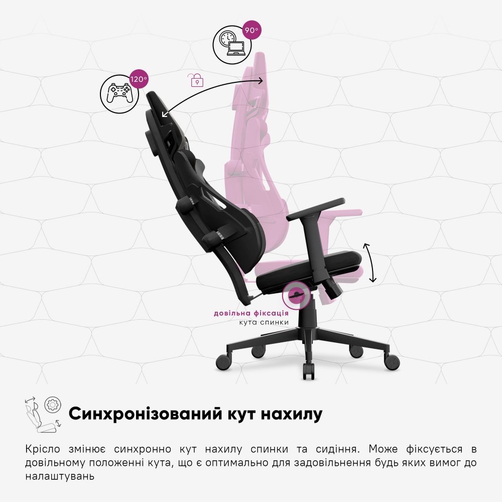 Крісло ігрове Cyberlux V8 Fabric чорний