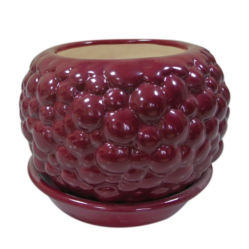 Горшок керамический Ориана-Запорожкерамика Шар bubble круглый 9л вишня 
