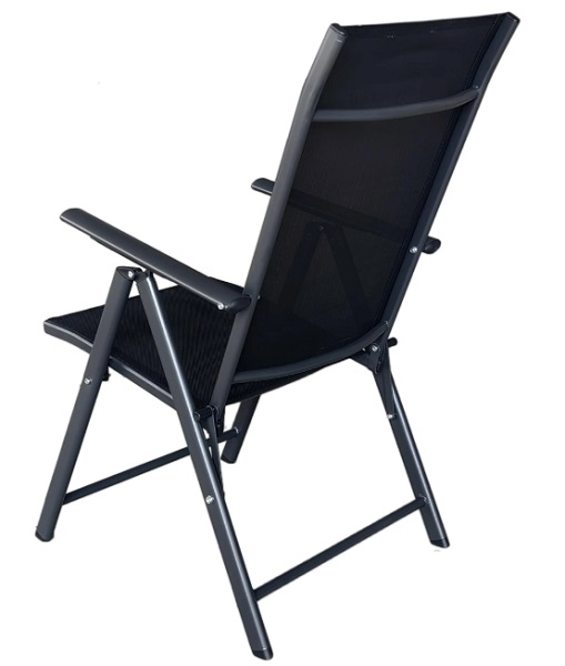 Крісло розкладне Indigo металеве 102x55x69 см чорний