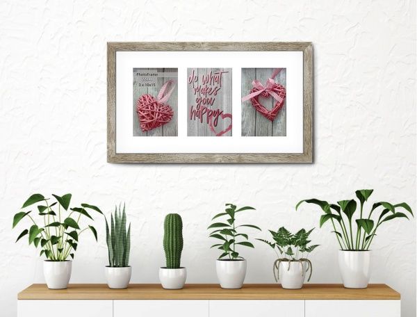 Фоторамка з паспарту SvitArt FKP-3-1913-1B 10x15 см дерево світле 