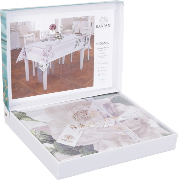 Скатерть Juliana 160x260 см бело-серый Banian 