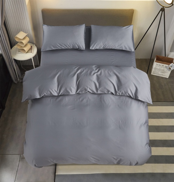 Комплект постельного белья Solid 2 темно-серый La Nuit 