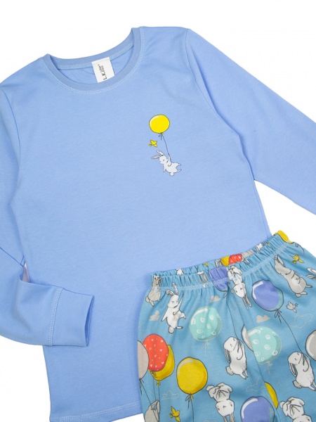 Пижама унисекс Luna Kids Кролик р.158 голубой 