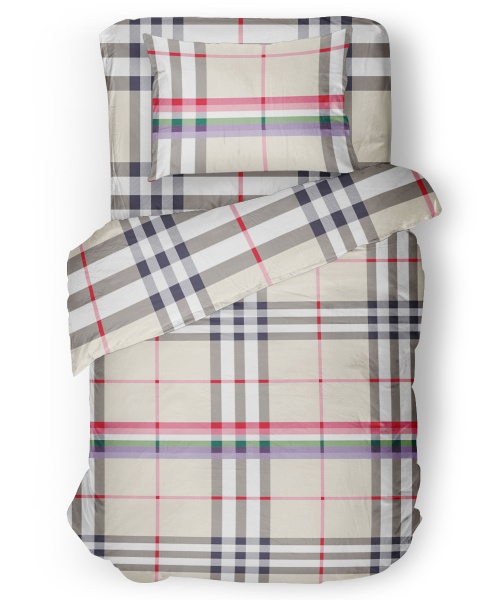 Комплект постільної білизни Сlassic 1,5 бежевий із малюнком UP! (Underprice) 