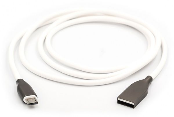 Кабель PowerPlant USB Type-C – USB 1 м білий 