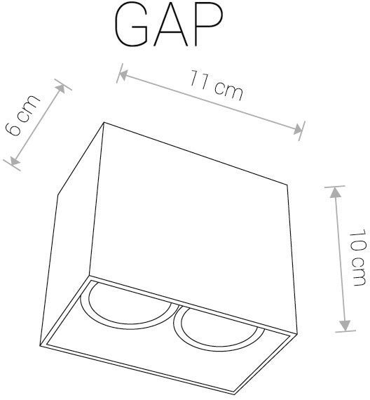 Светильник точечный Nowodvorski Gap 35 Вт GU10 белый 9385
