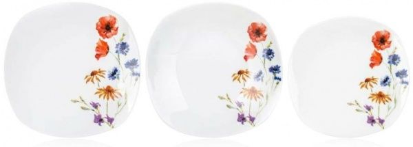 Набір тарілок квадратних Sansa 6 персон 18 шт. Banquet