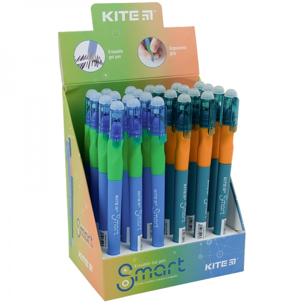 Ручка гелева KITE Smart 2 пиши-стирай синя 60018 