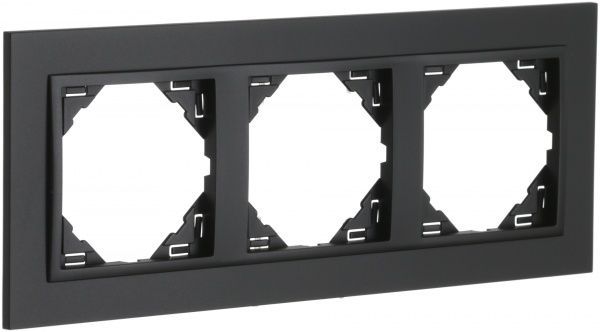 Рамка трехместная Efapel Animato Logus универсальная черный 90930 TRR