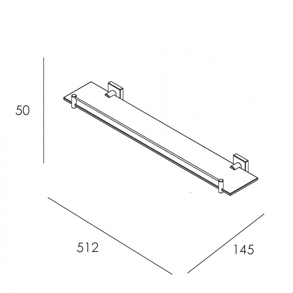 Полиця Imprese Bilovec 50 см 161255 хром 