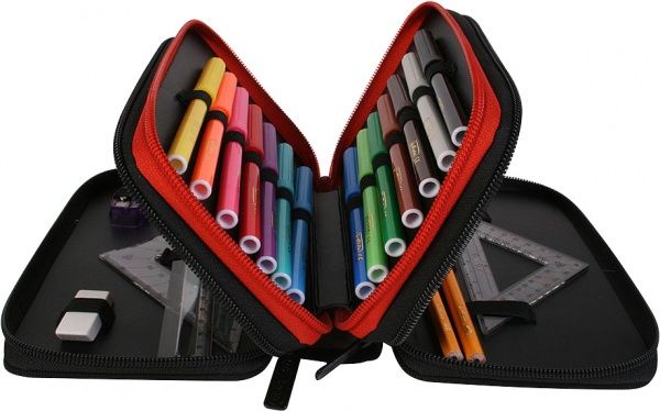 Пенал 31 предметів Triple Monster Truck 50014439 Herlitz синій