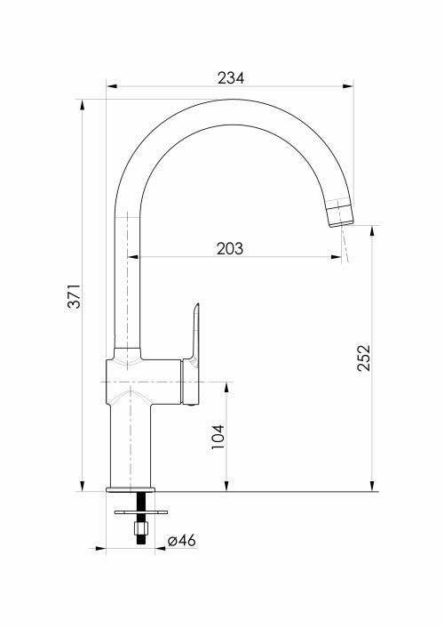 Смеситель для кухни VOLLE LIBRA 1521.110104
