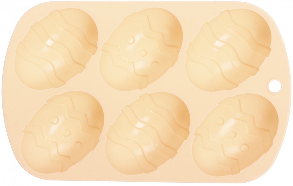 Форма для кексів Smart Kitchen by Flamberg на 6 шт Eggs Peach&Brown series, 20,8х13х2,2 см персиковий