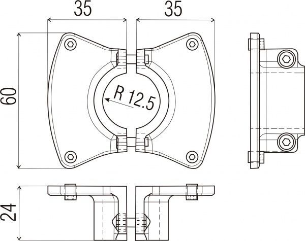 Крепление ДСП R-62 двустороннее