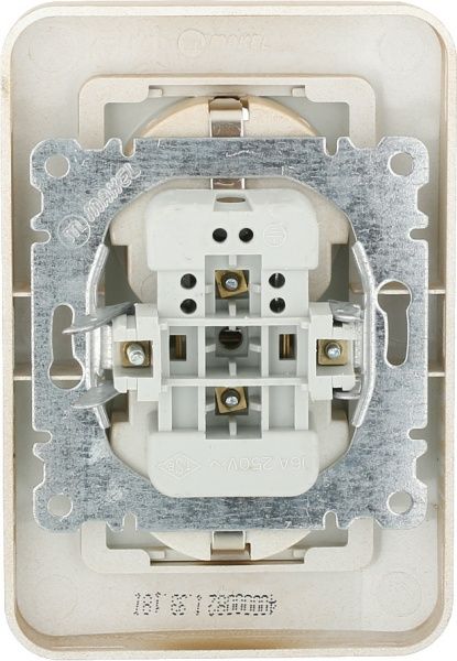 Розетка подвійна із заземленням Makel Lillium Natural без кришки дуб