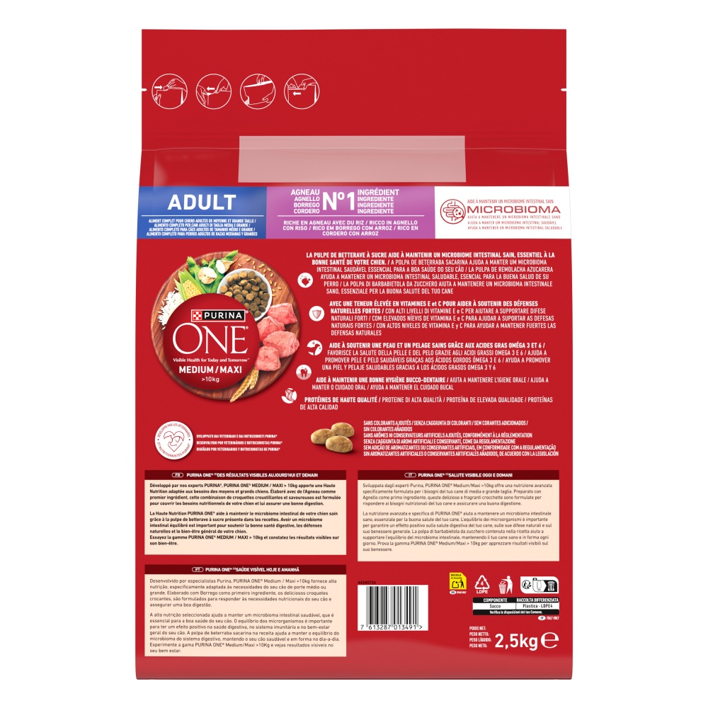 Корм сухий ONE by Purina MedMax для дорослих собак з ягням та рисом 2,5 кг