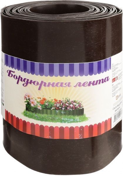 Бордюрная лента Geodor волнистая 200x9000 мм коричневая