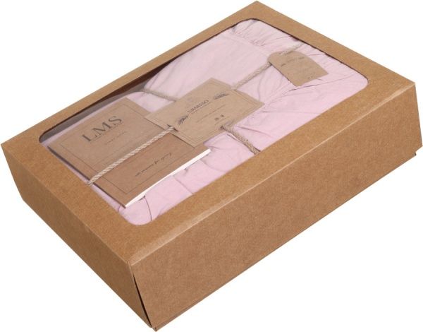 Комплект постельного белья семейный розовый Limasso 