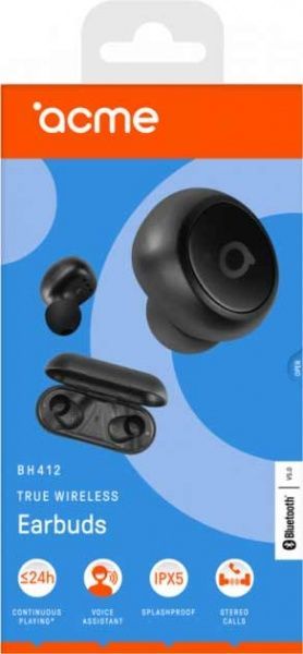 Навушники Acme BH412 True wireless in-ear headphones black 