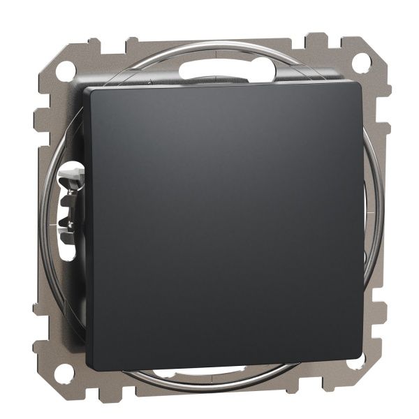 Выключатель одноклавишный Schneider Electric Sedna Design без подсветки 10 А 250В черный SDD114101