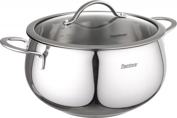 Кастрюля с крышкой Intra 6,5 л Flamberg