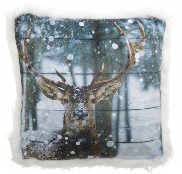 Подушка KM зі штучним хутром поліестер 45x45 см в асортименті 